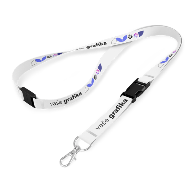 Lanyard s klipem a pojistkou